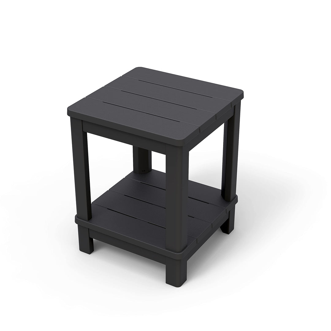 " Allibert by Keter " Deluxe Beistelltisch Gartentisch, wetterfest, 41x41x52cm, platzsparend, für Ba
