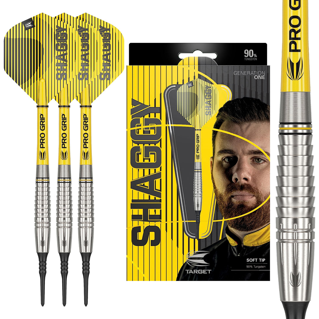 Target Darts Unisex-Adult Scott Williams 1. Gen. 90% Wolfram Softdarts-Set Dartpfeile, Silber und Ge