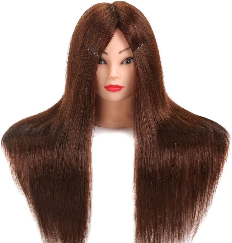 Übungskopf Neverland Beauty 24 Zoll 60% Echthaar Friseur Übungskopf Praxis Schaufensterpuppe Kopf mi