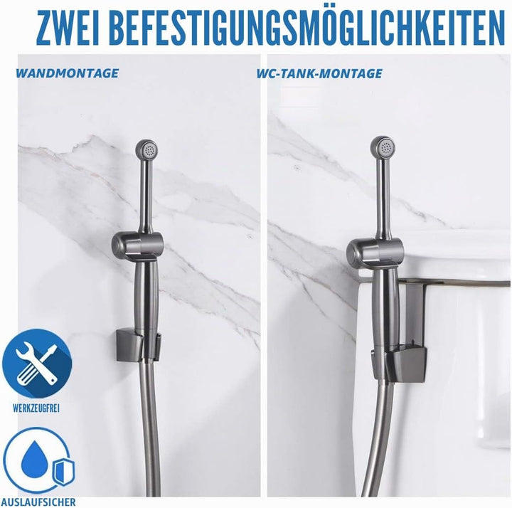 Bidet Handbrause Set SonTiy Toilette Bad Bidet Aufsatz Waschen Duschkopf mit Einstellbarem Druck &Ha