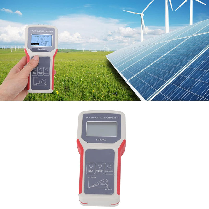 "Digital Solar Power Meter, Multimeter Solarpanel Tester Multifunktionales LCD MPPT Solarpanel Multi