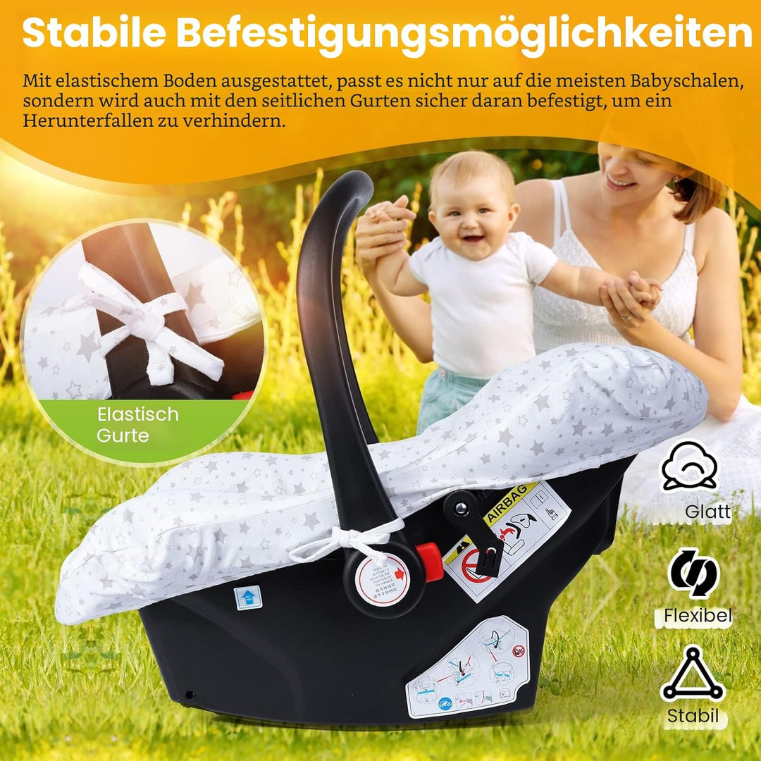 Orzbow Universal Bezug für Babyschale,Schutzbezug aus 100% Baumwolle,Perfekter Passform für Babyscha