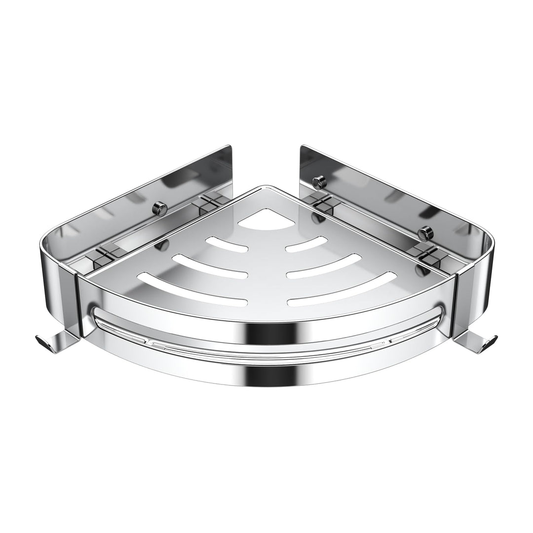 Duschablage Ohne Bohren, Duschregale aus 304 Edelstahl mit 2 Haken, Dusche Silber Duschregale, Dusch