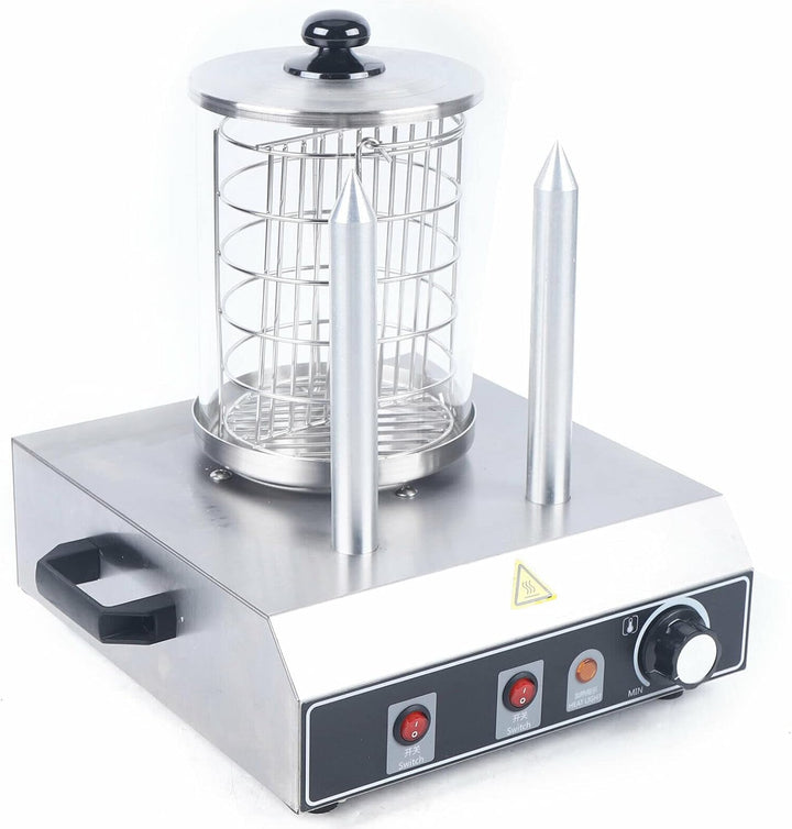 Hot Dog Maker, 422W Elektrischer Würstchenwärmer Profi Wurstwärmer Würstchen Maschine Edelstahl Bock