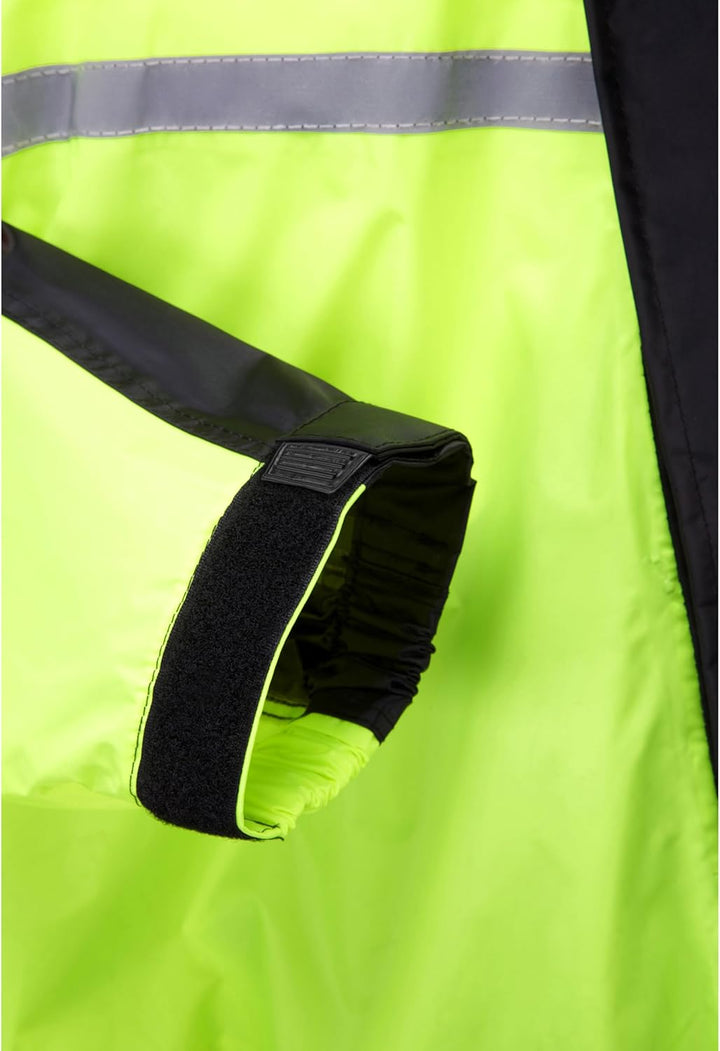 JDC Wasserdichte Motorrad-Regenüberzugsjacke Hohe Sichtbarkeit - SHIELD - Gelb/Schwarz - L L Gelb/Sc
