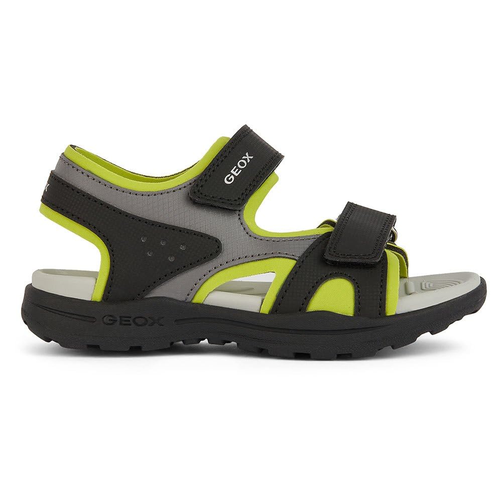 Geox Jungen J Vaniett Boy C Sandalen 24 EU Black Lime, 24 EU Black Lime