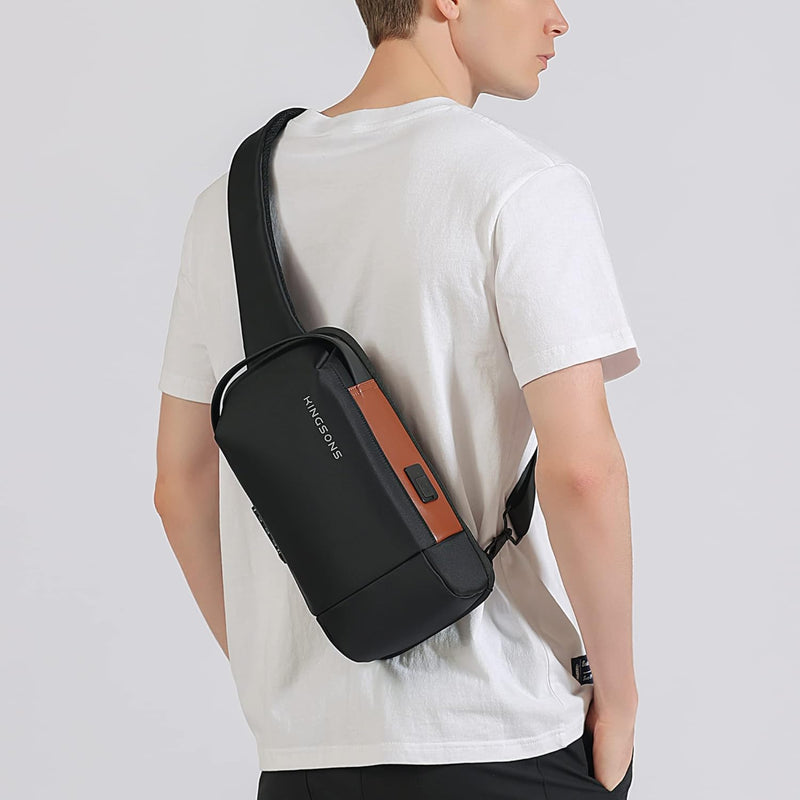 Kingsons Umhängetasche Brusttasche für Männer & Frauen Anti-theif Kleine Crossbody Bag Sling Bags Ca