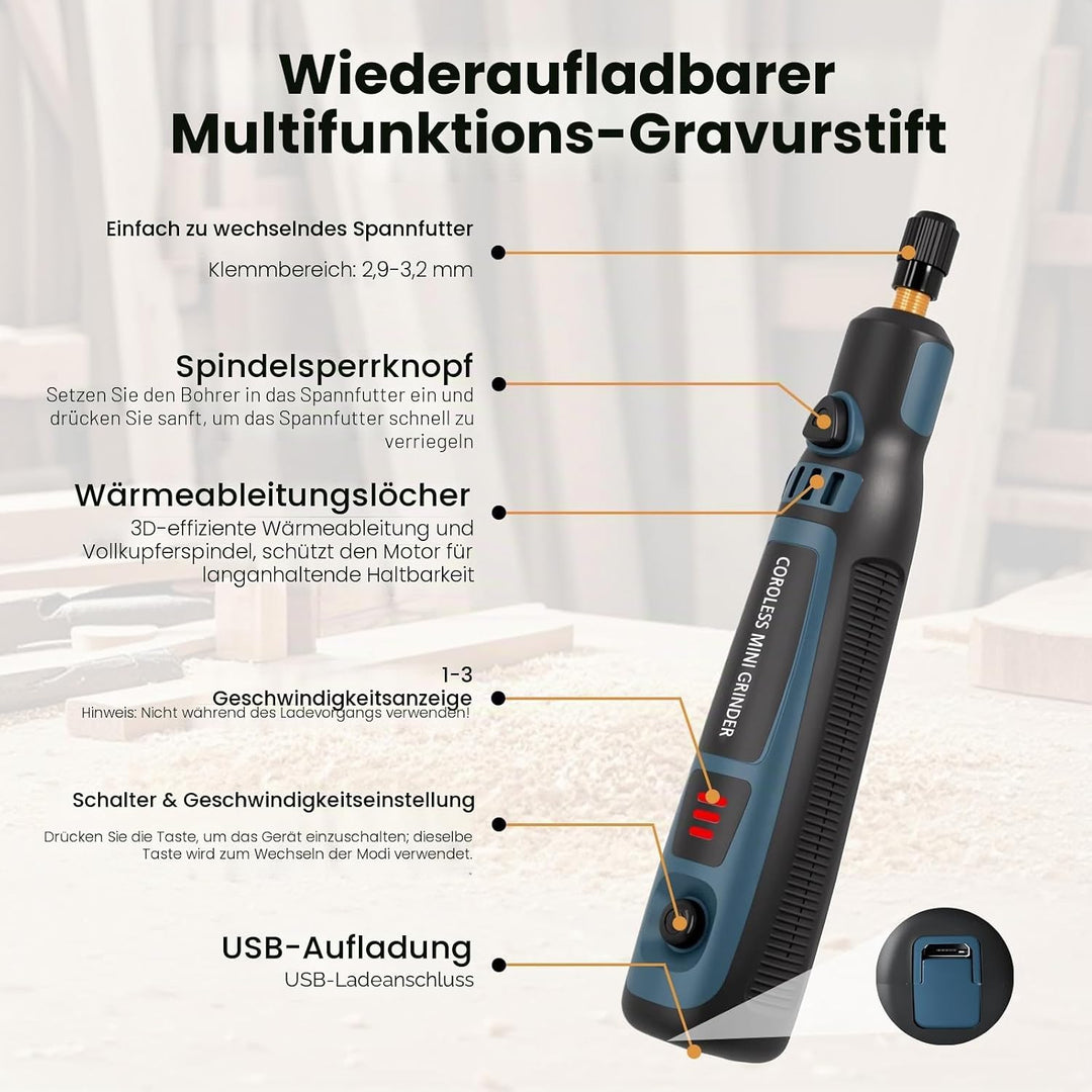 Multifunktionswerkzeug Akku Rotationswerkzeuge Multifunktionswerkzeuge Polierwerkzeug mit 96 Bits, G
