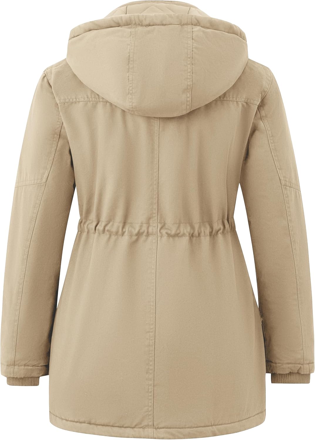 Wantdo Damen Klassische Baumwoll Jacke Warmer Fleece Mantel Winter Outdoor Parka Jacke Mittellanger