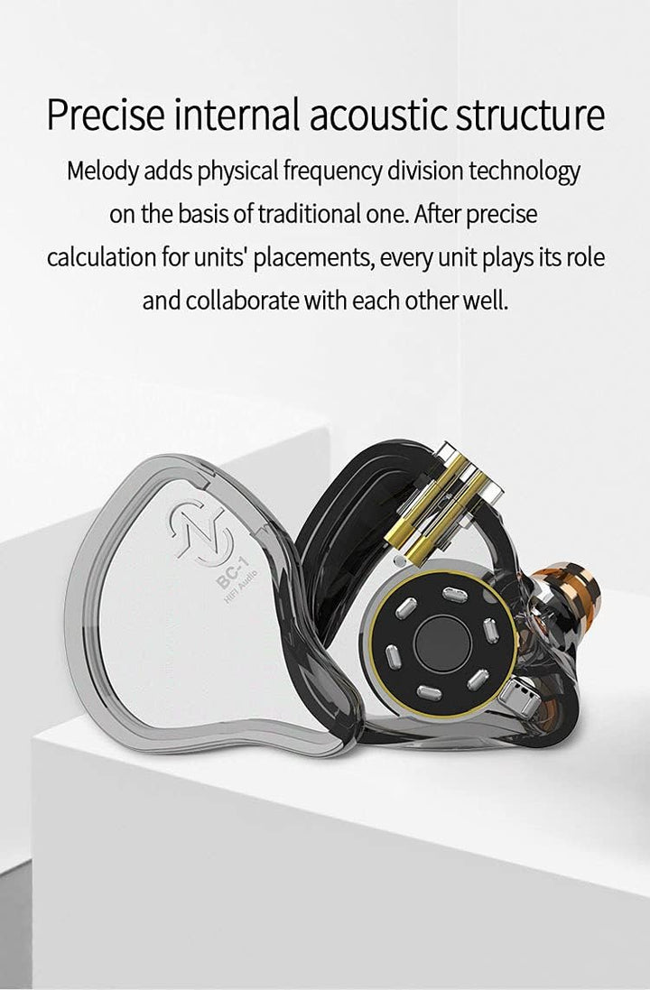Yinyoo CCZ Melody USB C Kopfhörer, 1DD + 1BA HiFi Ohrhörer, Deep Bass IEM Kopfhörer Kompatibel für S