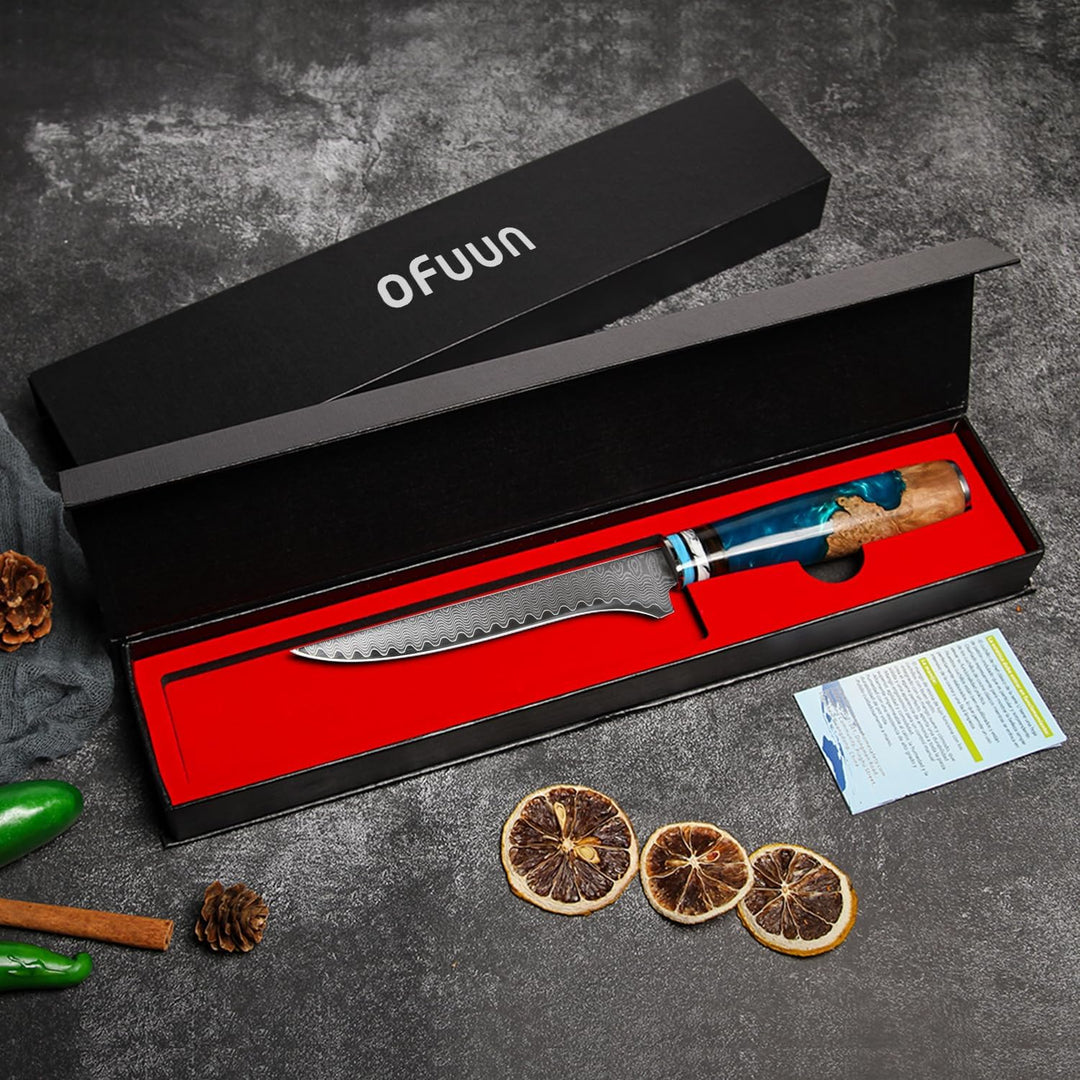 oFuun Damastmesser/Küchenmesser Ausbeinmesser, Ausbeinmesser