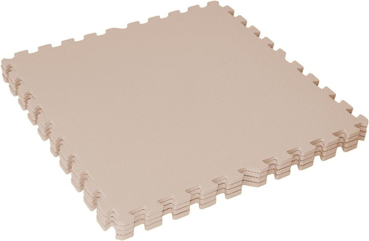 Sporttrend 24® 6 Schutzmatten + 12 Randstücke Set in beige 60x60x1cm | 2,16qm | Bodenschutzmatte Unt