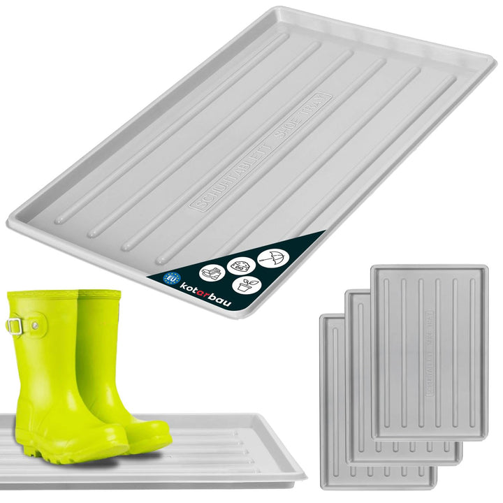 KOTARBAU® 3er Set Schuhabtropfschale - 45 x 30 cm - Abtropfmatte für nasse Schuhe - Schuhablage für