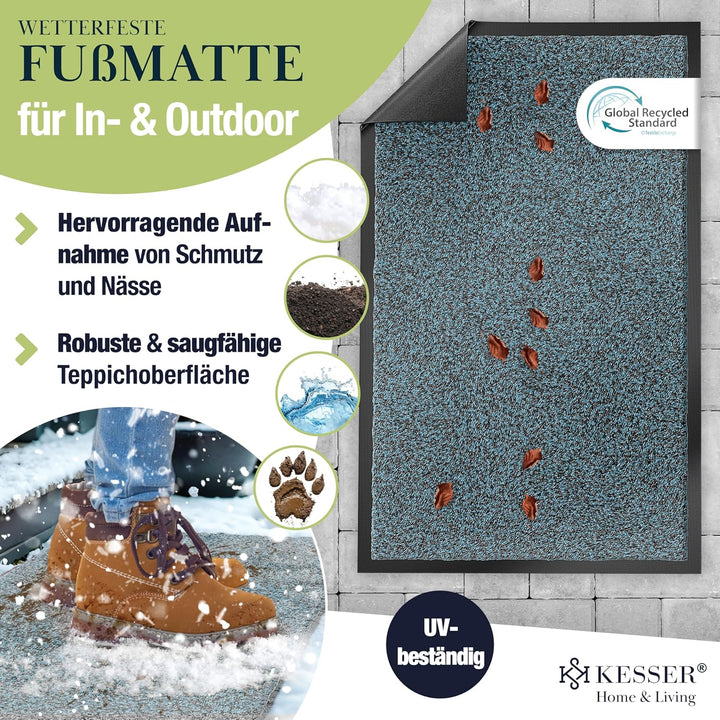 KESSER Schmutzfangmatte, Profi Fussmatte in vielen Grössen, Türmatte, Teppich, Fussabtreter & Fussab