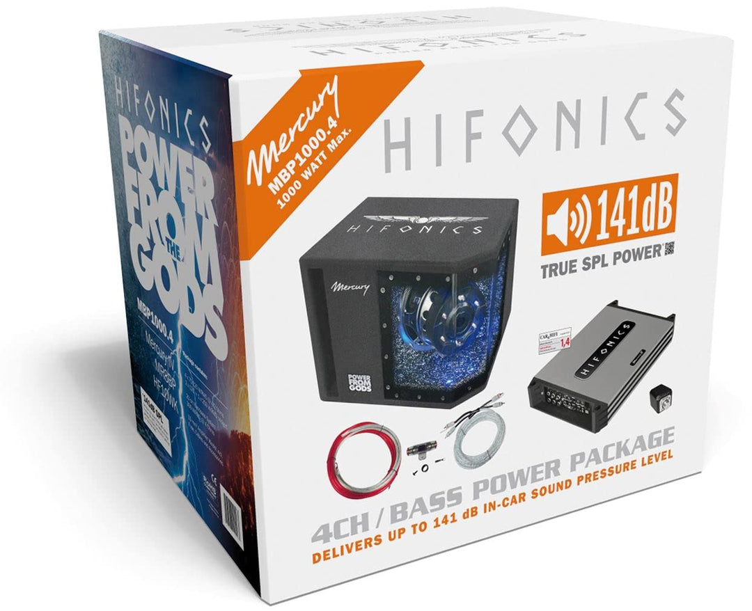 Hifonics MBP-1000.4 Pre-Loaded Subwoofer 300 W – Car Subwoofer Tieftöner (Pre-Loaded, Passive Subwoo