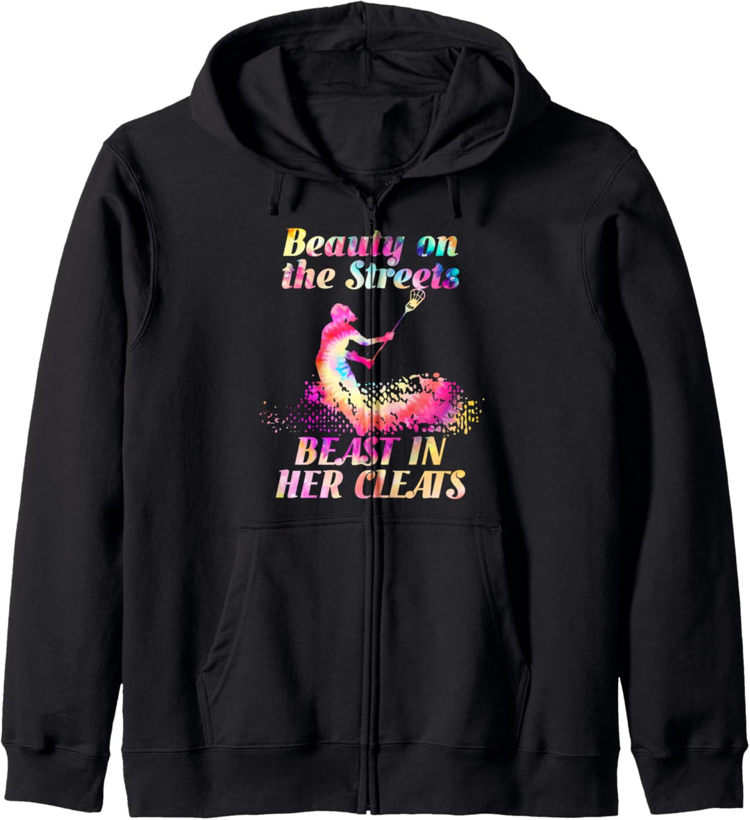 Girls Lacrosse Hippie Tie Dye Colorful Rainbow Design Gift Kapuzenjacke