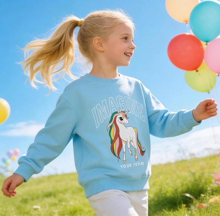 Codkkre Sweatshirt Mädchen Pullover für Kinder Süss Cartoon Sweater Mädchen Langarmshirts aus Baumwo