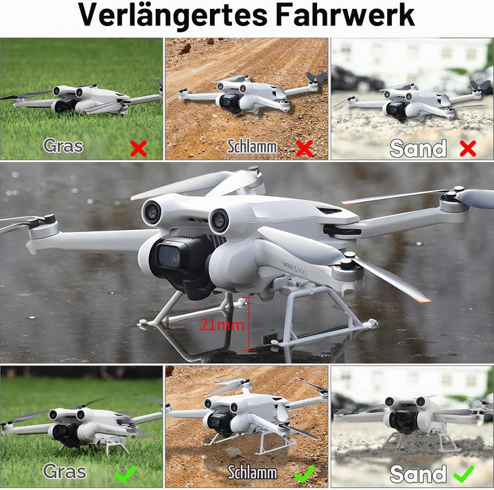 Mini 3 Pro Propeller – mit Blattschutz Propellerhalter Propeller Stabilisator Fahrwerk Beinen faltba