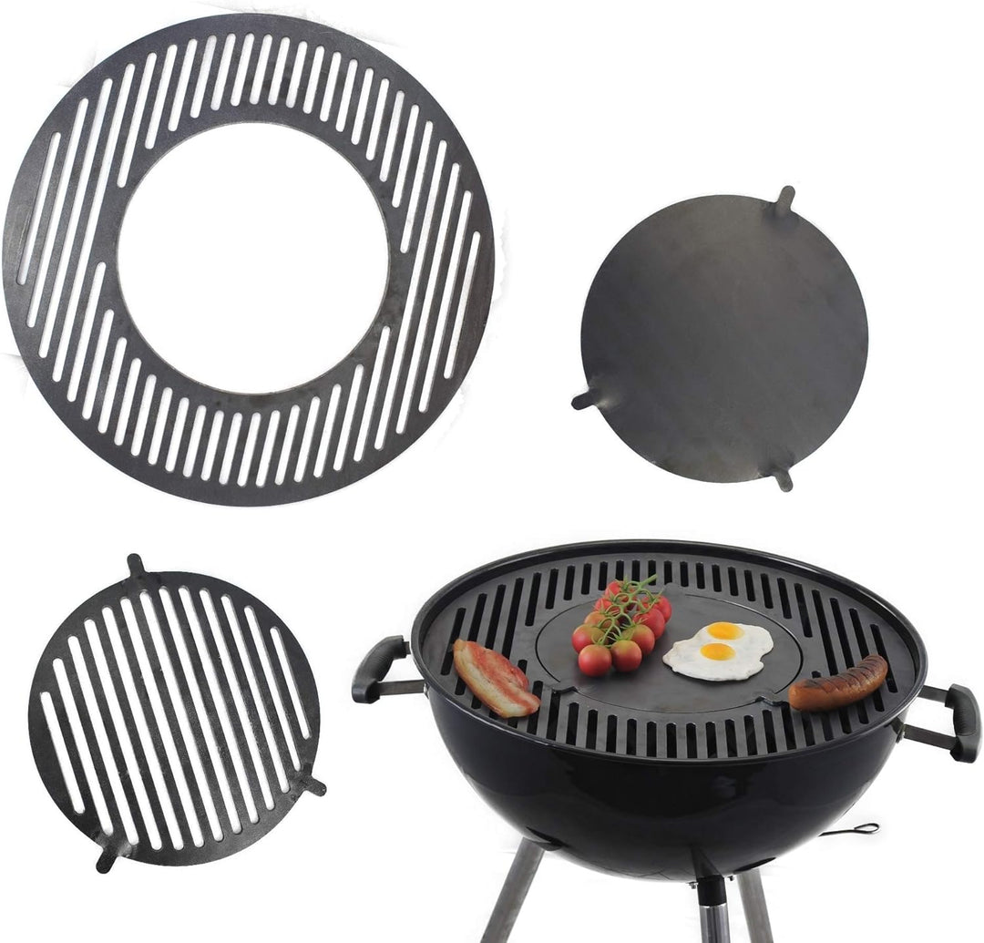3er Set Feuerplatte Grillrost für Dutch Oven Kugelgrill 47er 50er 57er 60er 67er (für 50er Kugelgril