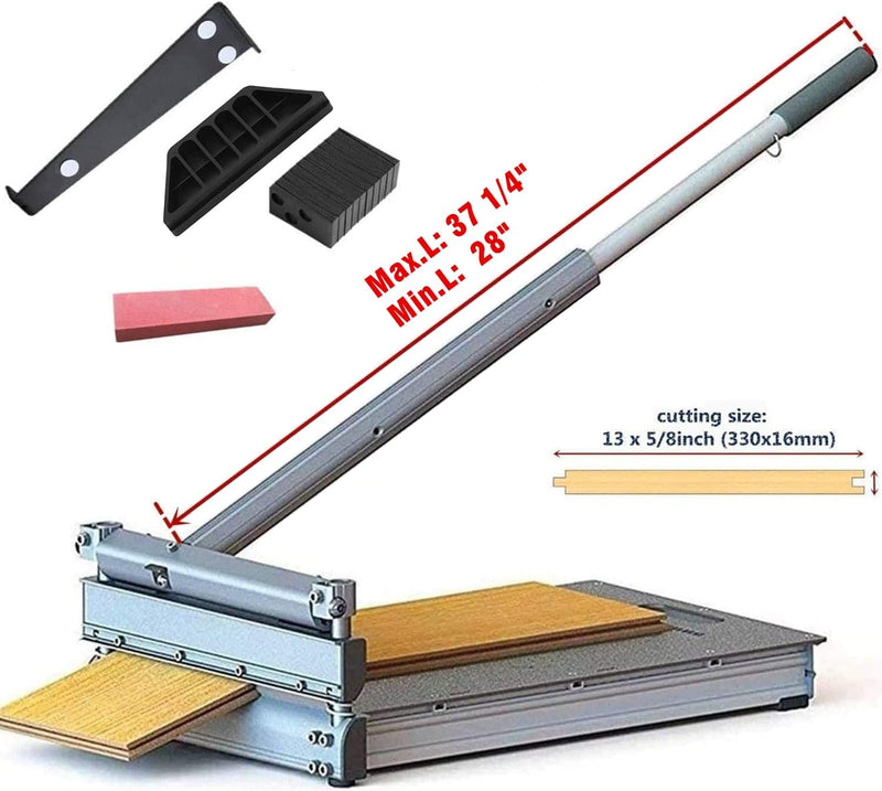 MantisTol 330mm Laminatschneider MC-330,Perfekt für Parkettarten,Laminat, Edelhölzer, Vinylpaneele,