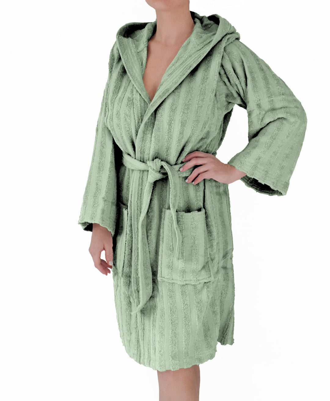 MB HOME BASIC Bademantel Sally, HORIZON, S/M, Hellgrün