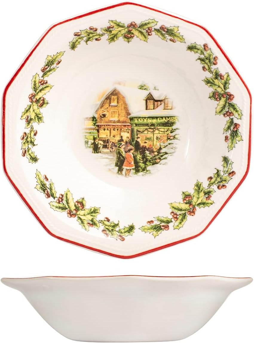 Churchill, Holly Toys Tafelservice, 18-teilig, Earthware, Weihnachten, 842474. Mehrfarbig