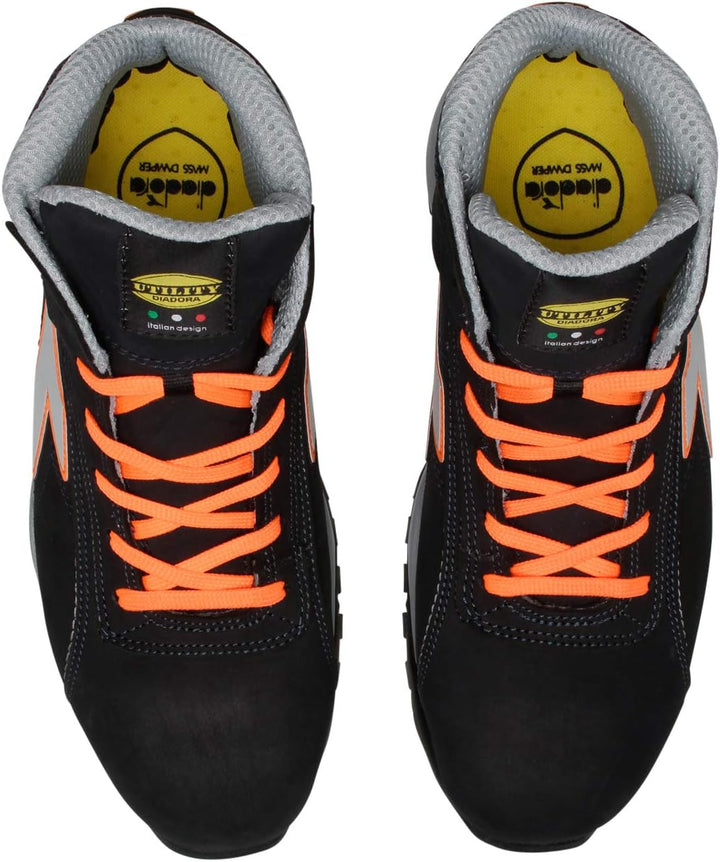 Arbeitsschuh GLOVE MDS MID S3 HRO SRC, DARK NAVY/ORANGE FLUO, Gr. 42