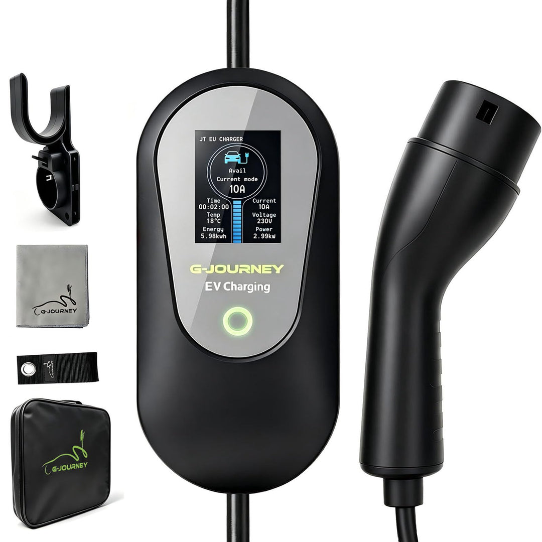 Ladekabel Elektroauto Typ 2 Schuko 10M【8-13A,1-phasig】 Tragbares EV Ladekabel Typ 2 Schuko Ladegerät
