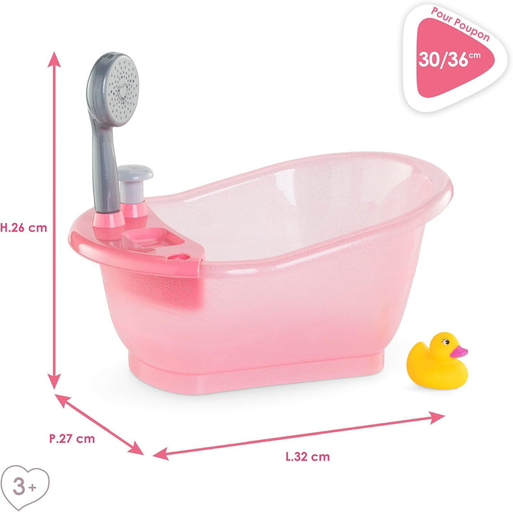 Corolle 9000141660 - Mon Grand Poupon Badewanne, mit Pumpfunktion und Badeente für alle 30-36cm Pupp