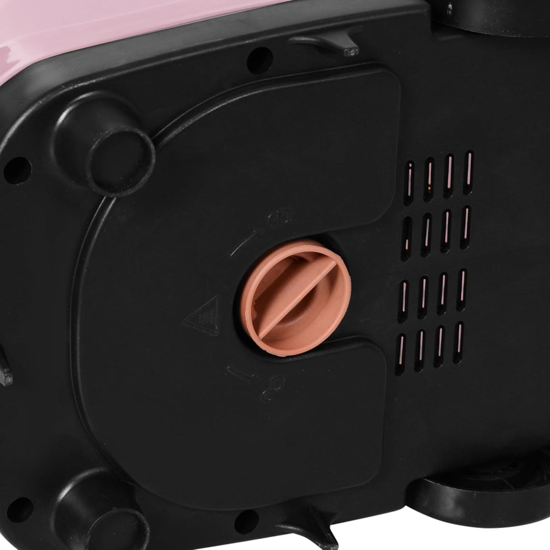 HOMCOM Vertikaler Dampfbügeleisen Kleiderglätter 1,4 L 1950 W Dampfstoss 32g/min Teleskopstange rosa