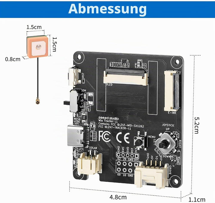 Wio Tracker L1 Lite Entwicklungsboard, SX1262 nRF52840 Modul für Ar duino Meshtastic LoRa, BLE 5.0 G