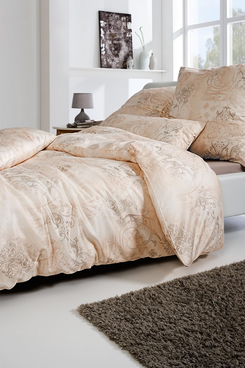 Estella Kissenbezug Gregorio Interlock Mako-Jersey Sand Grösse 80x80 cm