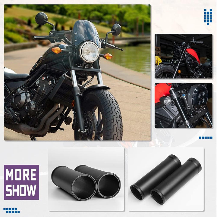 TAZGANTAX Motorrad Gummi Aluminium Vordere Obere Untere Gabel Staubschutz Gamaschen Gators Stiefel S