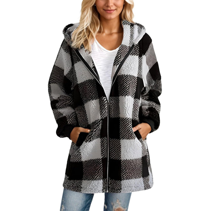 Ansenesna Fleecejacke Damen Mit Kapuze Flauschig Winterjacke Damen Warm Gefüttert Wintermantel Elega