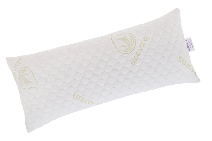 Todocama Viskoelastisches Kopfkissen mit Flocken 90 cm weiss, 90 cm Weiss