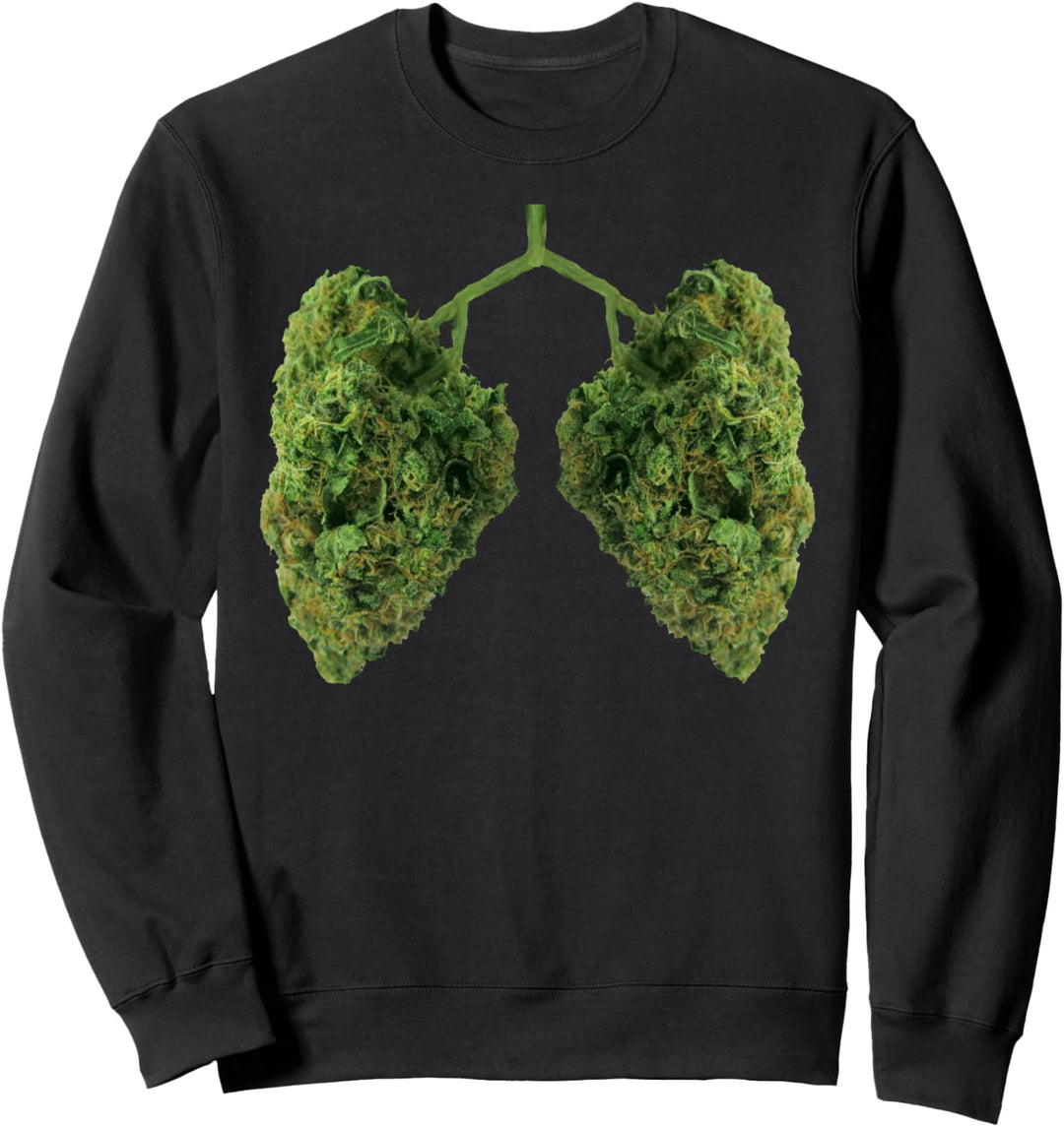 Marijuana Buds Weed Lung Stoner Funny Weed Marijuana 420 Sweatshirt