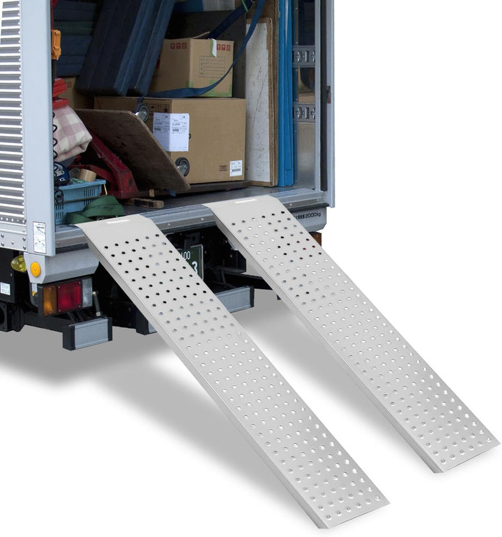 Ikodm 135cm 2X Auffahrrampe Verladerampe, max. 400kg, Laderampe, Rampen für Anhänger, Auto Laderampe