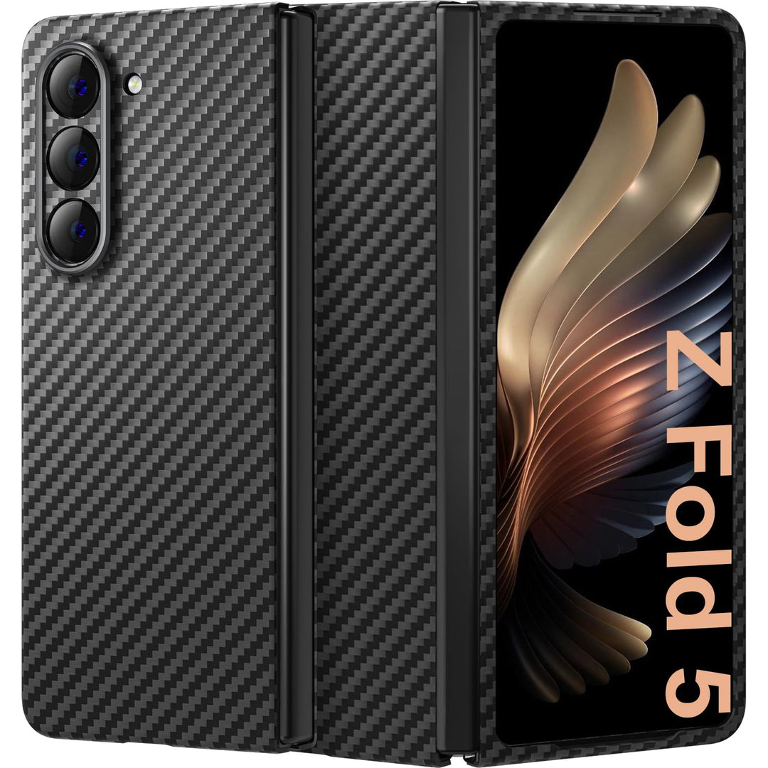 memumi Carbon Hülle für Galaxy Z Fold5, 0,5 mm Superdünne, Hülle aus echter Aramidfaser [100% Aramid