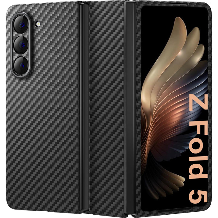 memumi Carbon Hülle für Galaxy Z Fold5, 0,5 mm Superdünne, Hülle aus echter Aramidfaser [100% Aramid