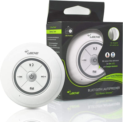 LEICKE Bluetooth Duschlautsprecher, Bluetooth Lautsprecher Shower, Staub-/Dampf-/Wasserdichter Dusch