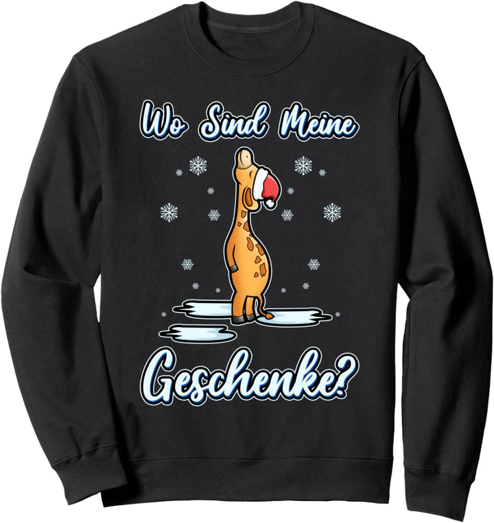 Christmas Giraffe Lustiges Xmas süsse Giraffen Weihnachten Sweatshirt