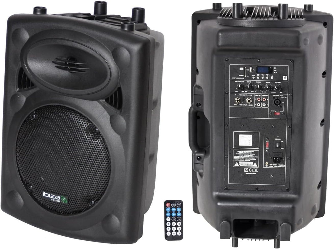 Ibiza - SLK8A-BT - Plug & Play Aktiv-Lautsprecher 8"/20cm, 300W mit integriertem Verstärker - Blueto