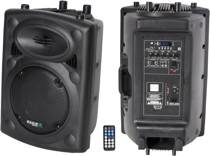 Ibiza - SLK8A-BT - Plug & Play Aktiv-Lautsprecher 8"/20cm, 300W mit integriertem Verstärker - Blueto
