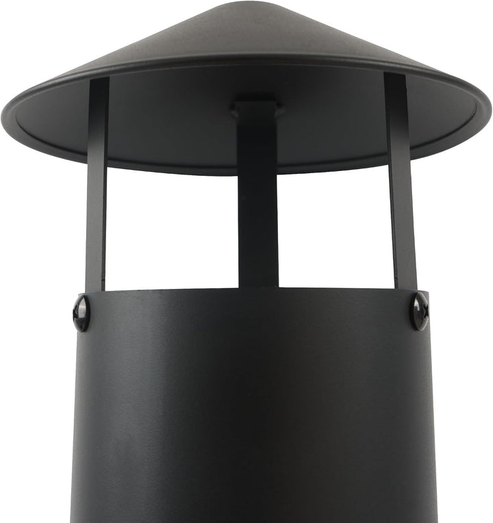 BBQ-Toro Terrassenofen mit Funkenschutz, Feuerrost und Schürhaken | 35,5 x 35 x 112 cm | Stahl Garte