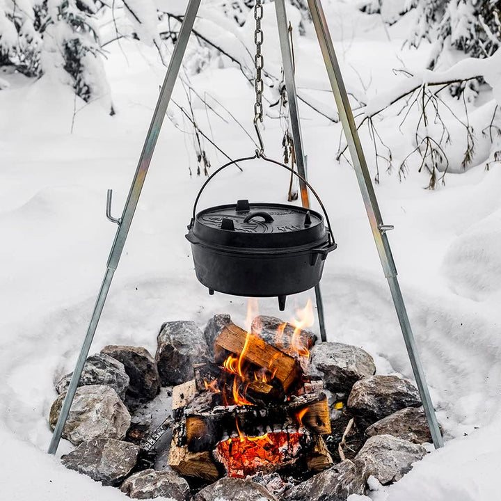 Petromax Feuertopf (Dutch Oven) Set´s (FT6, planer Boden) | Original Gusseisen | mit Deckelheber und