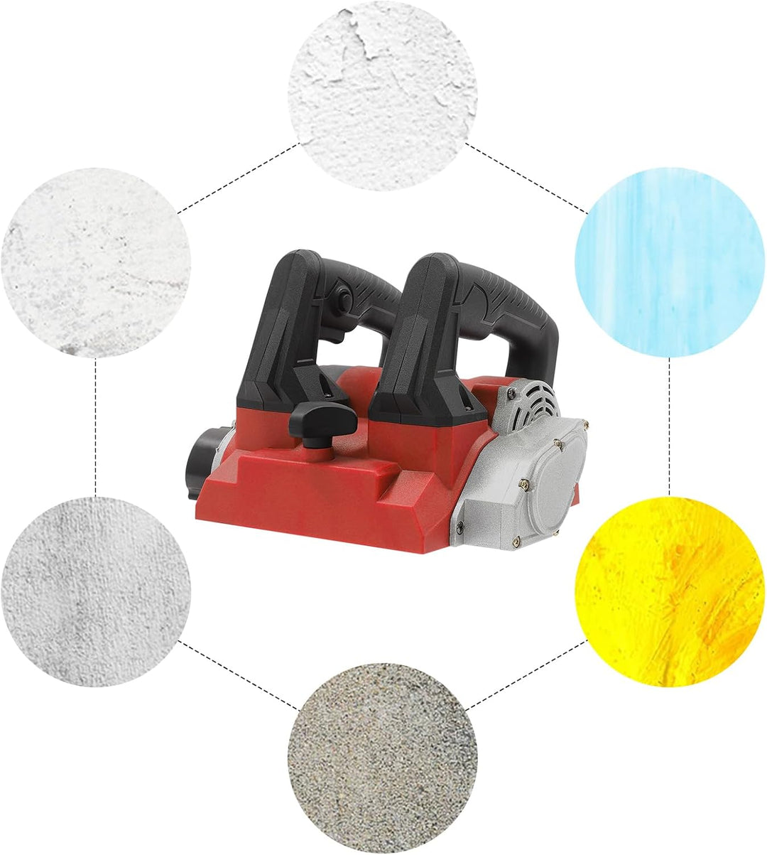 Elektrische Handhobelmaschine, 1300W Handhobel Elektrisch Wand Hobelmaschine, Tragbare Lackhobel mit