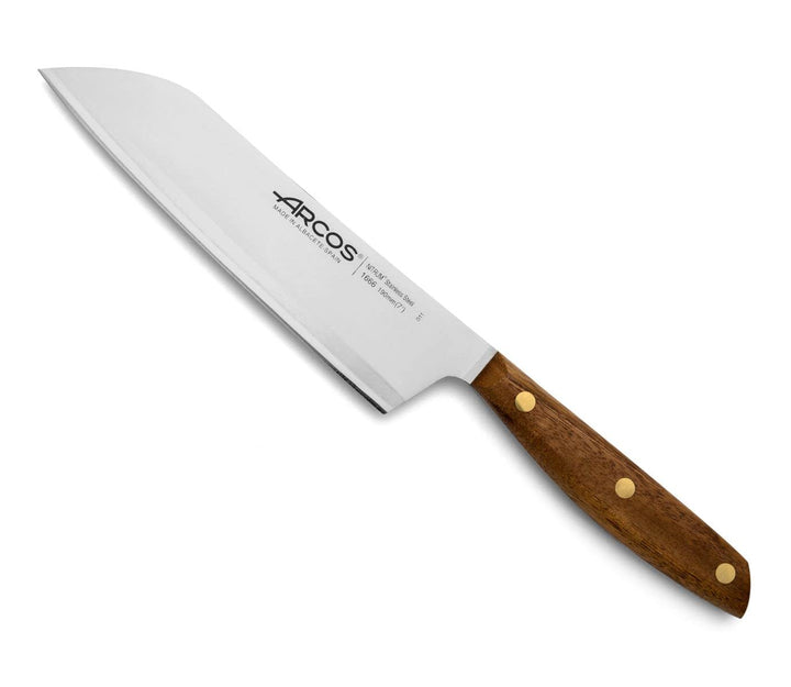 Arcos Serie Nordika - Santoku Messer - Edelstahl NITRUM - Klinge 190 mm - Ovengkol Holzgriff 100% na