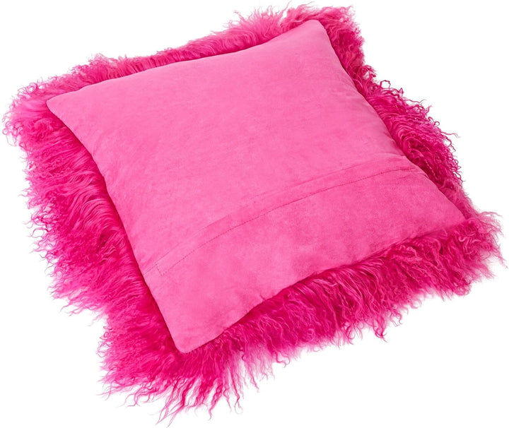 Reissner Lammfelle Tibet Lammfell Kissenbezug langflorig 30x30cm JAY15 Farbe hellpink/lila Jay15 Hel