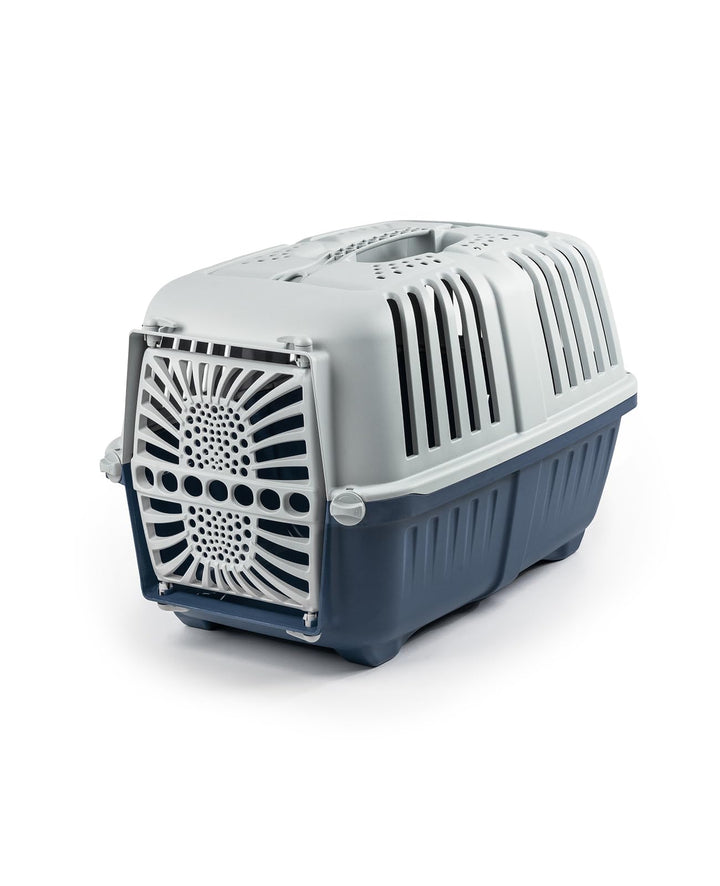 lionto Transportbox für Hunde &amp; Katzen aus recyceltem Kunststoff Tiertransportbox Kleintierbox, 48x3