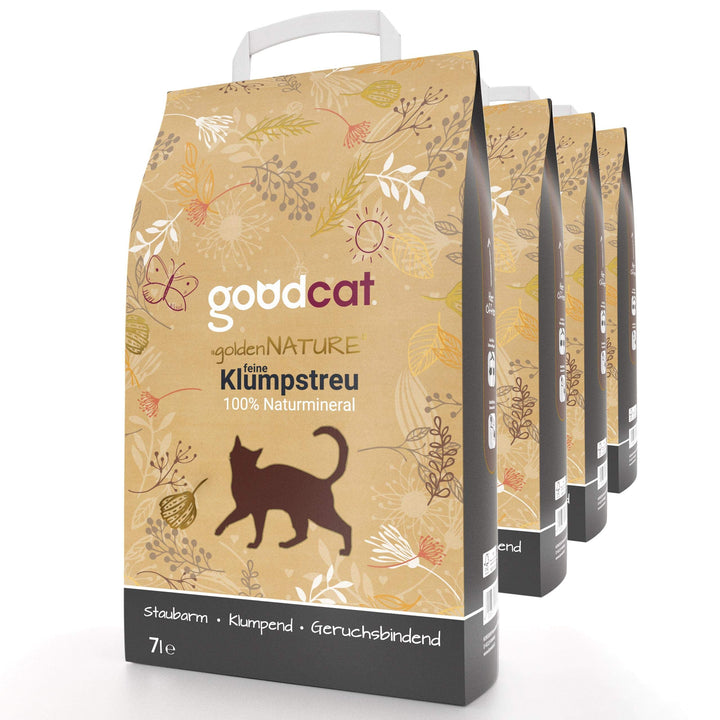 goodcat Golden Nature Katzenstreu - Klumpstreu (4x7 Liter)… 7 l (4er Pack), 7 l (4er Pack)